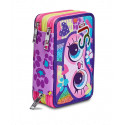 ASTUCCIO SCUOLA 3 ZIP A LIBRO SJ GANG ANIMALI FANTASY GIRL COMPLETO 45PEZZI GIOTTO/FRIXION PILOT/LYRA.SEVEN JUNIOR ITALY