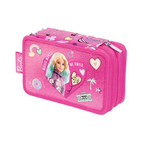 ASTUCCIO SCUOLA 3 ZIP A LIBRO BARBIE MATTEL ORIGINAL