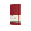 AGENDA SETTIMANALE MOLESKINE 18 MESI 2021/22 COPERTINA 13X21CM ROSSA RIGIDA C/ELASTICO WEEKLY NOTEBOOK DIARY PLANNER