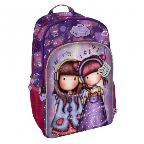 ZAINO SCUOLA ORGANIZZATO 3 CERNIERE THE DUET GORJUSS SANTORO LONDON ORIGINAL 28,5X44X14CM DA SANTORO ITALIA MILANO