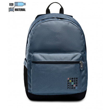 ZAINO SCUOLA ORGANIZZATO FEDEZ ZAINETTO 2 ZIP + TASCA C/ZIP 45X32X13+5CM GRIGIO SCHIENALE EBASE NERO DA SEVEN ITALY