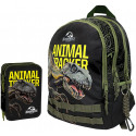 SCHOOL PACK ASTUCCIO 3 ZIP A LIBRO45PZ +ZAINO SCUOLA ORGANIZZATO 3ZIP JURASSIC WORLD ANIMAL TRACKER 43X32X17CM.GUT ITALY