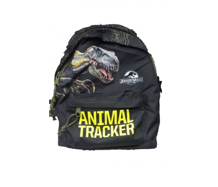 ZAINETTO TEMPO LIBERO JURASSIC WORLD ANIMAL TRACKER STAMPA T-REX ZAINO NERO  FREETIME 32X24X10CM.GUT DISTRIBUTION ITALY - Parole e Pensieri
