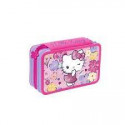 ASTUCCIO SCUOLA 3 ZIP A LIBRO HELLO KITTY DELICATE FLOWERS 43PZ.PASTELLI GIOTTO/PENNA TRATTO CANCELLIK+ACCES.SEVEN ITALY