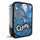 ASTUCCIO SCUOLA 3 ZIP A LIBRO COMIX FLASH CONT.45PZ.PASTELLI,PENNAREL.GIOTTO,PENNA FRIXION+ACCESSORI PANINI SCUOLA ITALY