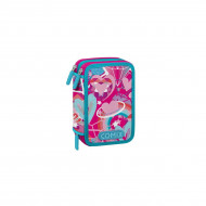 ASTUCCIO SCUOLA 3ZIP A LIBRO COMIX BRIGHT CONT.45PZ.PASTELLI,PENNAREL.GIOTTO,PENNA FRIXION+ACCESSORI PANINI SCUOLA ITALY