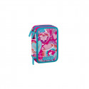 ASTUCCIO SCUOLA 3ZIP A LIBRO COMIX BRIGHT CONT.45PZ.PASTELLI,PENNAREL.GIOTTO,PENNA FRIXION+ACCESSORI PANINI SCUOLA ITALY