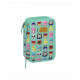 ASTUCCIO SCUOLA 3 ZIP ANIMAL CROSSING GIRL VERDE CONTIENE45PZ.PENNA FRIXION COLORI GIOTTO+ACCESSORI.PANINI SCUOLA ITALY