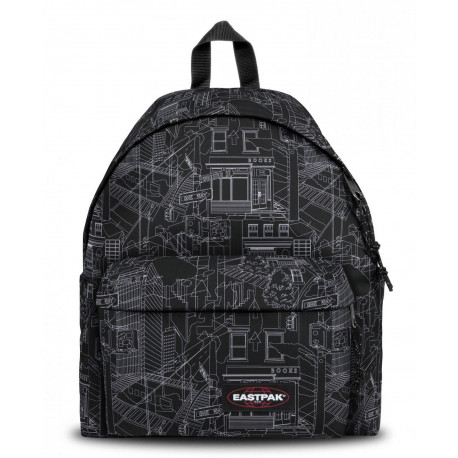 ZAINO AMERICANO PADDED EASTPAK MASTER CITY BLACK 24 LITRI 40X30X18CM ZAINO 1 ZIP SCUOLA E TEMPO LIBERO GUT ITALY