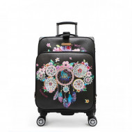 TROLLEY DA VIAGGIO SOFT NICOLE LEE U.S.A. DREAM OF ALL COLORS VALIGIA BAG.A MANO 56X36X23CM 4 RUOTE TOP QUALITY