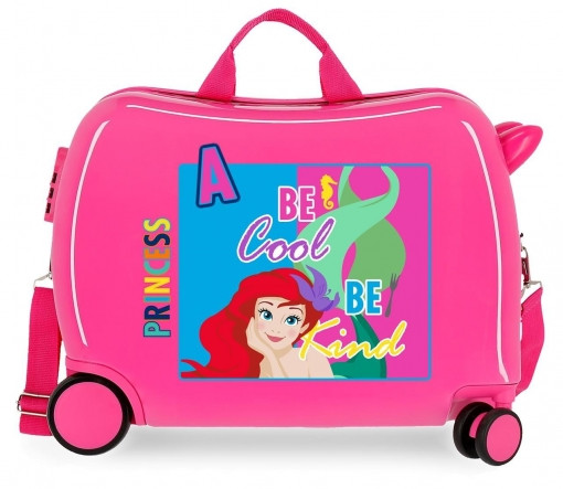 TROLLEY DA VIAGGIO CAVALCABILE SIRENETTA PRINCIPESSA DISNEY 4 RUOTE VALIGIA  BAG.A MANO 50X38X20CM+TRACOLLA+CORDA TRAINO - Parole e Pensieri