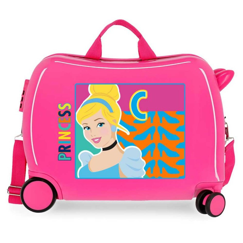 TROLLEY DA VIAGGIO CAVALCABILE CENERENTOLA PRINCIPESSA DISNEY 4RUOTE  VALIGIA BAG.A MANO 50X38X20CM+TRACOLLA+CORDA TRAINO - Parole e Pensieri