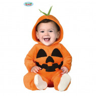 COSTUME BABY ZUCCA 18/24 MESI MONOTUTA CON CAPPUCCIO VESTITO ZUCCHETTA PER TRAVESTIMENTI DI HALLOWEEN NO ACCESSORI