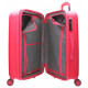 SET 3 TROLLEY DA VIAGGIO MOVOM POLIPROPILENE4 RUOTE FUCSIA ULTRA LIGHT 53X75X30CM/45X65X26CM/36X55X20CM CHIUS.A COMBINAZ