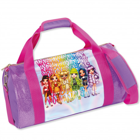 BORSA DA VIAGGIO CON TRACOLLA RAINBOW HIGH ORIGINAL MGA UTILE IN PALESTRA IN PISCINA E GITE 40X22X22CM 1ZIP PANINI ITALY