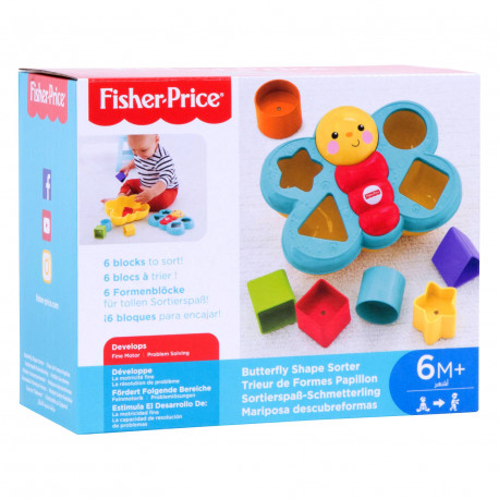 FISHER PRICE 6 BLOCCHI PER IDENTIFICARE SMISTARE E INSERIRE COLORATI IN PLASTICA LIBERA LA CAPACITÀ DI CLASSIFICAZIONE