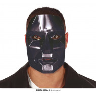 MASCHERA NERA VILLANO IN PVC PER TRAVESTIMENTI DI HALLOWEEN CARNEVALE FESTE E PARTY VARI A TEMA FILM "THE GAMER"