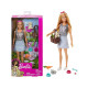 BARBIE DOLL & PET BAMBOLINA BARBIE 30CM CAPELLI BIONDI + CUCCIOLI + ACCESSORI ORIGINAL MATTEL