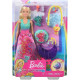 KIT BARBIE DREAMTOPIA BAMBOLINA 30CM CAPELLI BIONDI + CON CUCCIOLI DRAGHETTI + ACCESSORI ORIGINAL MATTEL