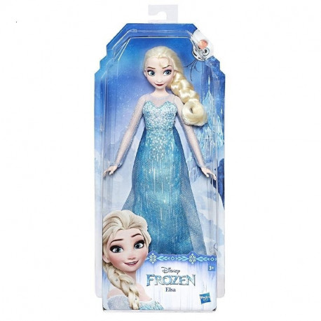 BAMBOLA CON VESTITO AZZURRO FROZEN ELSA CLASSIC DOLL ORIGINAL BAMBOLINA 28CM CAPELLI BIONDI SCATOLATA DISNEY HASBRO Parole e Pensieri