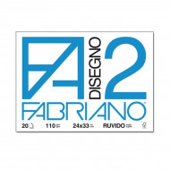 BLOCCO DISEGNO RUVIDO F2 FABRIANO 24X33CM 110G ALBUM DISEGNO FOGLI STACCATI CARTA BIANCA RUVIDA FABRIANO MADE IN ITALY