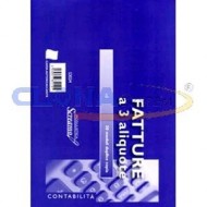 BLOCCO FATTURE 3 ALIQUOTE 50 MODULI DUPLICE COPIA CARTA AUTORICALCANTE FORMATO A4 21X29,7CM. ARTICOLO.S3033