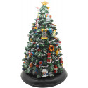 CARILLON ALBERO DI NATALE IN MOVIMENTO CON LUCI E SUONI MELODIE NATALIZIE35X20X20CM CAVO USB INCLUSO FUNZIONA A BATTERIE