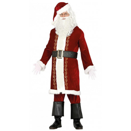 COSTUME BABBO NATALE TG.S VESTITO DELUX SANTA CLAUS CAPPELLO GIACCA CINTURA PANTALONI NO ACCESSORI