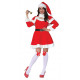 COSTUME BABBO NATALE DONNA TG.M 42/44 VESTITO SANTA CLAUS BABBA NATALE CAPPELLO MANTELLINO VESTITO CINTURA NO ACCESSORI