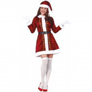 COSTUME BABBO NATALE DONNA TG.M 42/44 VESTITO SANTA CLAUS COSTUME BABBA NATALE CAPPELLO VESTITO E CINTURA NO ACCESSORI