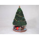CARILLON ALBERO DI NATALE ILLUMINATO A BATTERIE GIRA CON RICARICA MANUALE SU BASE CON TRENINO.IL MONDO DI CARILLON