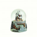 PALLA DI NEVE MUSICALE LUMINOSO 18X13CM PAESAGGIO NATALIZIO CON TRENO IN MOVIMENTO TOP QUALITY IL MONDO DEI CARILLON