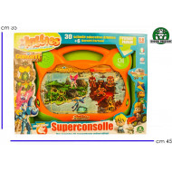 GIOCHIAMO A CRESCERE SUPERCONSOLLE PARLANTE 45X35CM SMART TOUCH 30 SCHEDE EDUCATIVE+6GORMITI CARTOON GIOCHI PREZIOSI