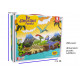 VALIGETTA PUZZLE DEI DINOSAURI 208 PEZZI 28X23,5CM PUZZLE 64X90CM GIOCO EDUCATIVO PENSA COMPONI RISOLVI ROYAL COLLECTION