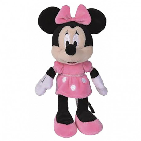 PELUCHE 20CM MINNIE MOUSE FUCSIA DRESS MINNIE TOPOLINA DISNEY JUNIOR ORIGINALE ALTA QUALITÀ CON ETICHETTA LIBRICINO