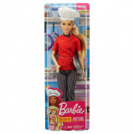 BARBIE YOU CAN BE ANYTHING CHEF DOLL BAMBOLINA BARBIE CARRIERA CHEF CON PADELLA CAPELLI BIONDI DIVISA ROSSA3+ANNI MATTEL