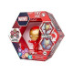 IRON MAN FIGURA LUMINOSA 13X15CM MARVEL 108 TRY ME SWIPE TO LIGHT! WOW POODS DISPLAY YOUR WAY CON LIBRICINO ISTRUZIONI