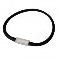 BRACCIALE FC JUVENTUS IN SILICONE NERO PIASTRINA ACCIAIO SCRITTA CON SCATOLA PRODOTTO UFFICIALE GIEMME TORINO ITALY