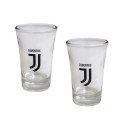 SET 2 BICCHIERINI SHOT 45ML CON SCATOLA FC JUVENTUS BICCHIERI SHOT GLASSES TRASPARENTI E LOGO JUVENTUS OFFICIAL PRODUCT