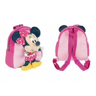 ZAINO ASILO PELUCHE MINNIE MOUSE 3D ROSA 20X23X8CM 1 ZIP ZAINETTO TOPOLINA DISNEY AND FRIENDS ORIGINAL CERDÀ