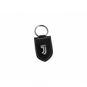 PORTACHIAVI FC JUVENTUS 9CM LOGO IN METALLO SAGOMATO SMALTATO SU VERA PELLE PRODOTTO UFFICIALE GIEMME TO. MADE IN ITALY