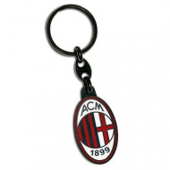 PORTACHIAVI AC MILAN IN ACCIAIO 9CM LOGO OVALE SMALTATO PRODOTTO UFFICIALE AC MILAN DA GIEMME TORINO ITALY