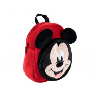 ZAINO ASILO MICKEY MOUSE MORBIDO ROSSO 29X24X9CM 1 ZIP TOPOLINA DISNEY ORIGINAL