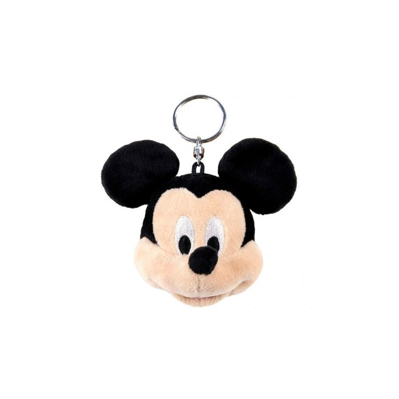 PELUCHE PORTACHIAVI TESTONE MICKEY MOUSE DISNEY ORIGINAL 10X10CM PORTACHIAVI  PUPAZZO MORBIDO TOPOLINO CERDÀ - Parole e Pensieri