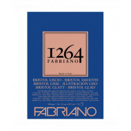 BLOCCO ILLUSTRAZIONE BRISTOL 50 FOGLI A4 21X29,7CM 200GR COLLATO LATO CORTO 1264 FABRIANO MADE IN ITALY