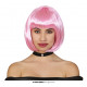 PARRUCCA ROSA MEDIA LUNGHEZZA A CASCHETTO MELENA PINK BOB PER TRAVESTIMENTI DI CARNEVALE SCENE E SPETTACOLI VARI
