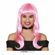 PARRUCCA ROSA CAPELLI MEDIO LUNGHI MELENA PER TRAVESTIMENTI DI HALLOWEEN/CARNEVALE SCENE E SPETTACOLI VARI PINK MANE