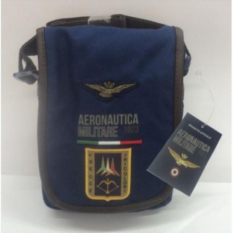 TRACOLLINA FRECCE TRICOLORE AEREONAUTICA MILITARE 16X22CM.COLORE BLU CON TRACOLLA NERA PRODOTTO UFFICIALE