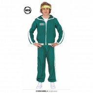 COSTUME CARNEVALE THE GAMER GYNNAST TG.M TUTA VERDE PER TRAVESTIMENTI A TEMA FILM SQUID GAME NON ORIGINAL NO ACCESSORI