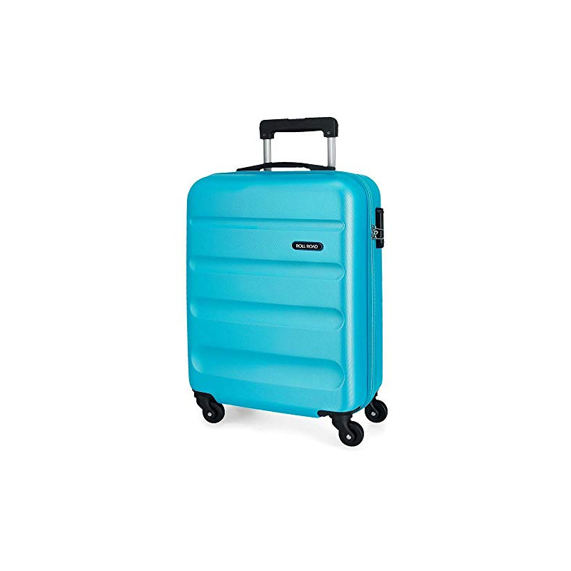 TROLLEY DA VIAGGIO ABS ROLL ROAD FLEX AZZURRO VALIGIA 4 RUOTE BAGAGLIO A  MANO 36X55X20CM 2,5KG 2 CHIUSURE A COMBINAZIONI - Parole e Pensieri